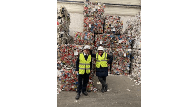 Visite de l'usine de tri sélectif du Blanc-Mesnil 